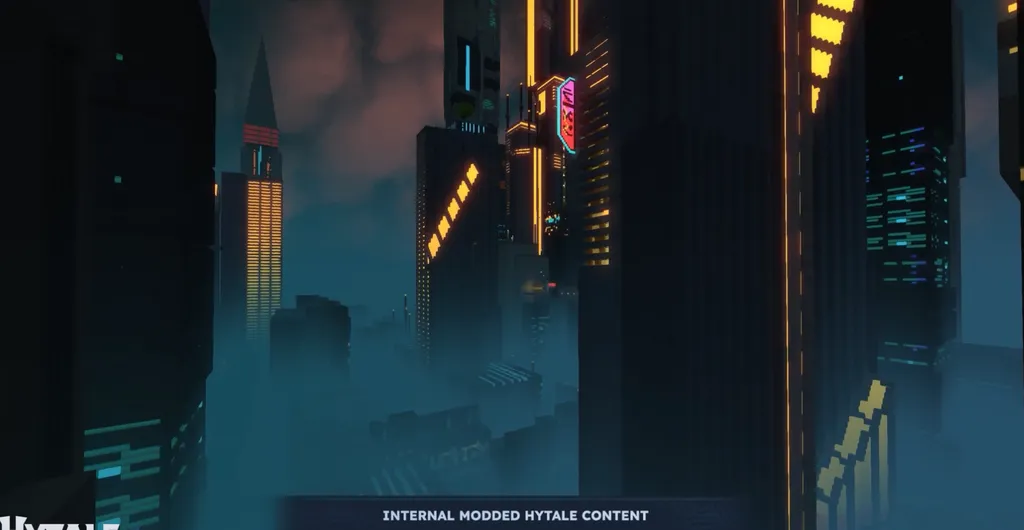 ¡Increíble mapa Cyberpunk creado en solo 5 días por el equipo de Hytale!